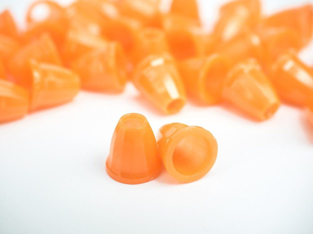 Plastic Cord Ends 11mm - ORANGE