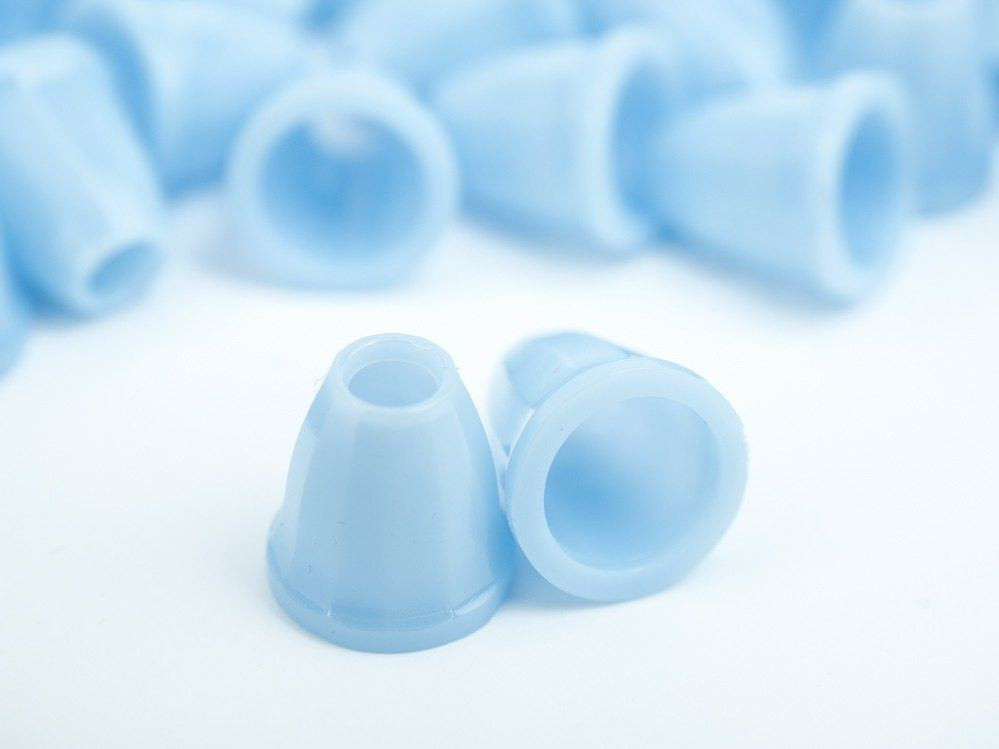 Plastic Cord Ends 11mm - BABY BLUE