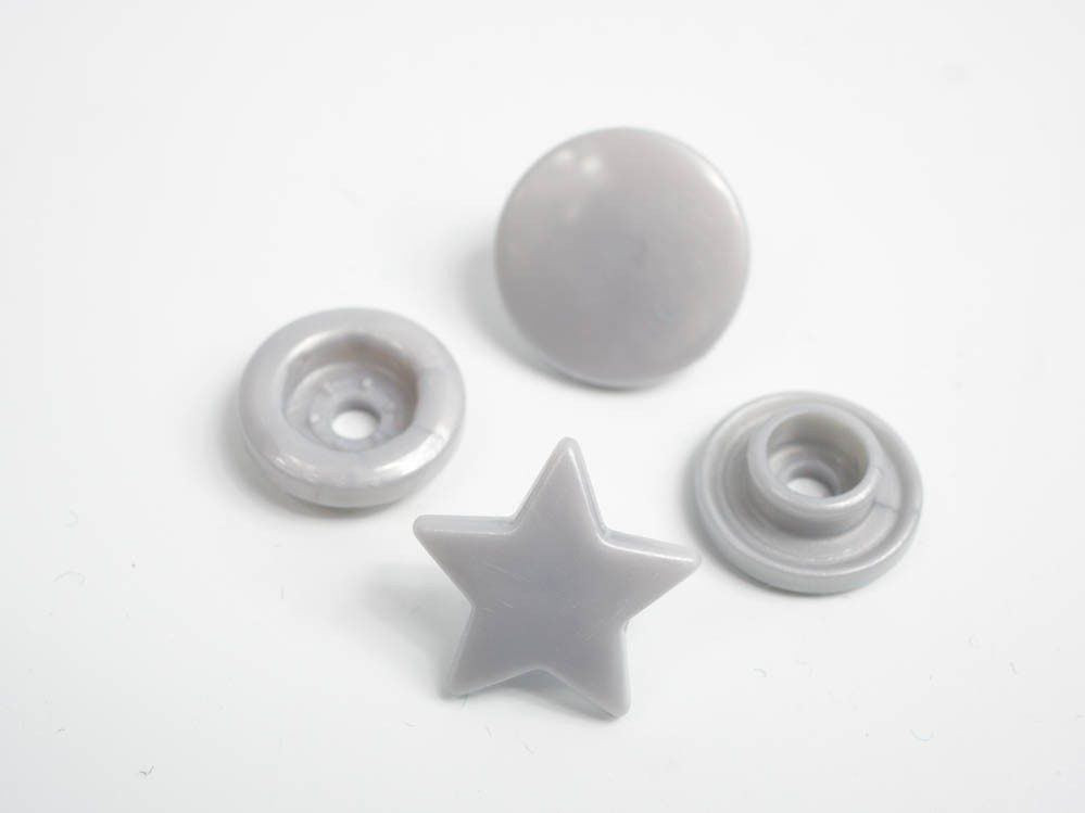 Fasteners KAM stars 12 mm silver 10 sets