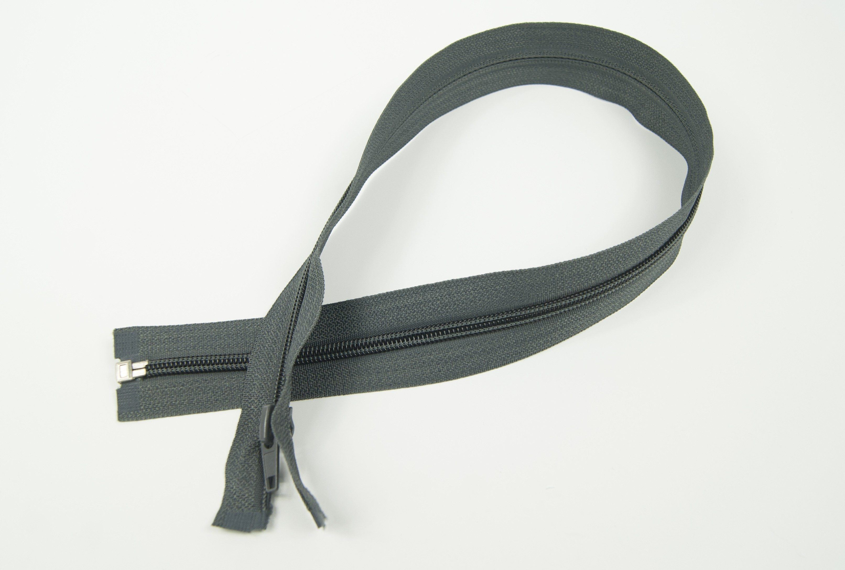 Nylon Zipper (coil) 5mm open-end 40 cm DARK GREY
