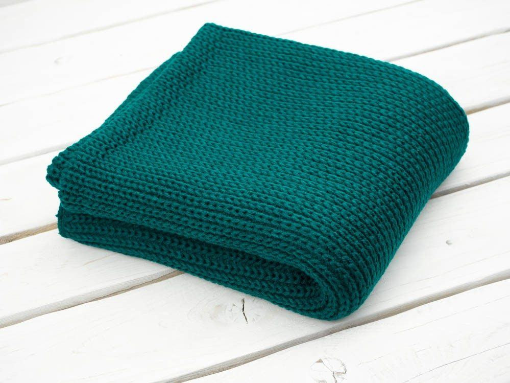 BLANKET / smaragd S - knitted panel