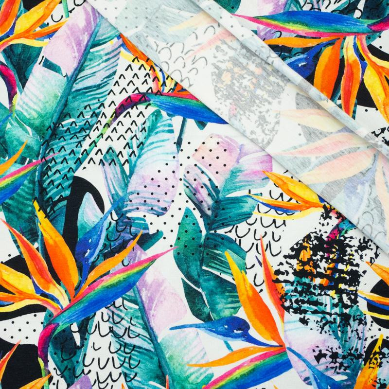 WATER-COLOR JUNGLE - Viscose jersey WE210