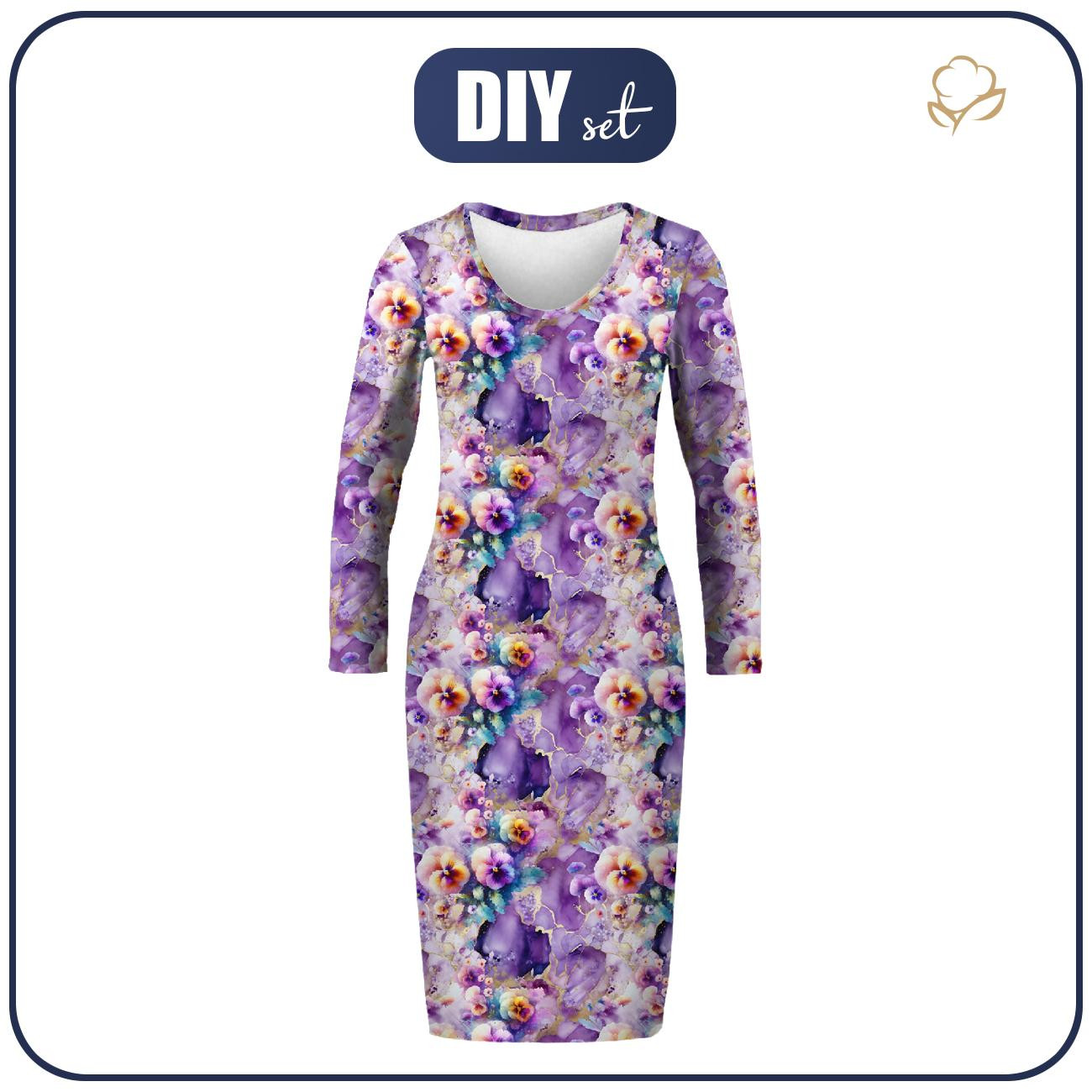 PENCIL DRESS (ALISA) - ALCOHOL PASTEL WZ.4 - sewing set