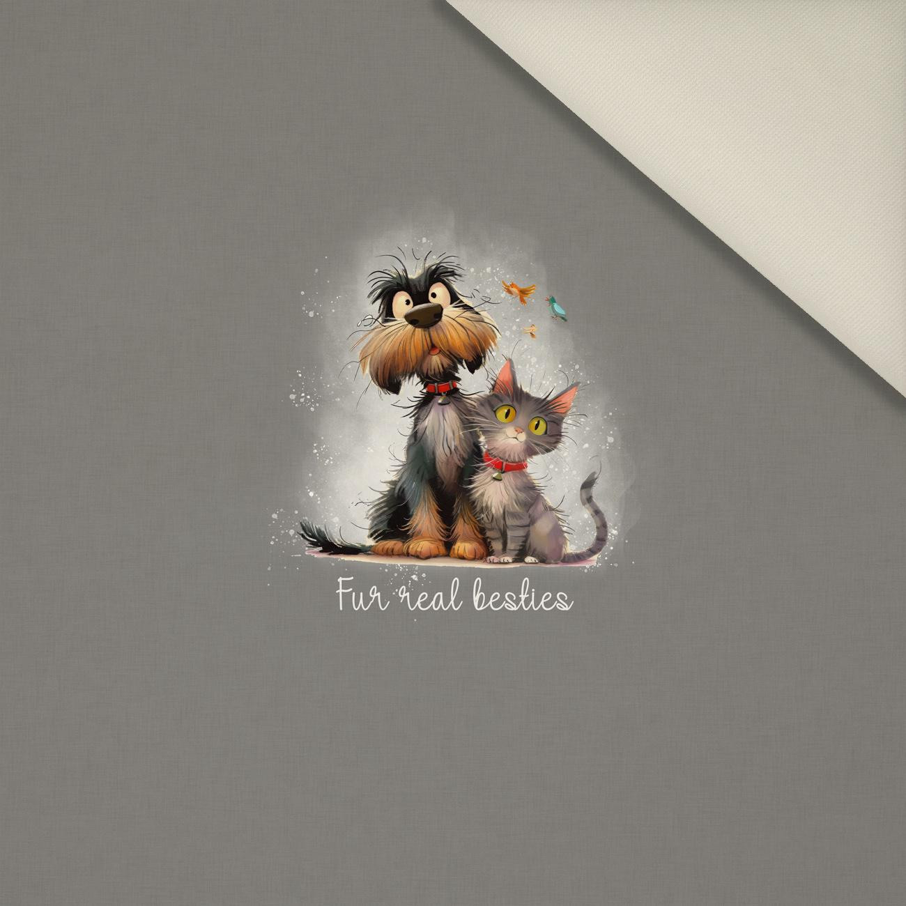 ANIMALS CUTE wz.14 - panel (60cm x 50cm) Upholstery velour
