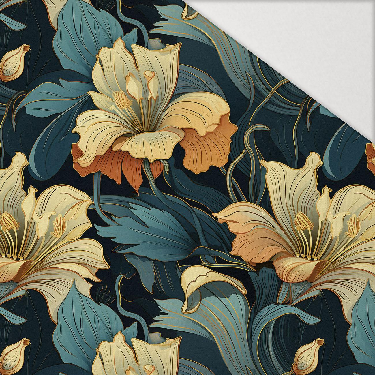 AUTUMN FLOWERS WZ.12 - Hydrophobic brushed knit AUTUMN FLOWERS WZ.12 - Hydrophobic brushed knit