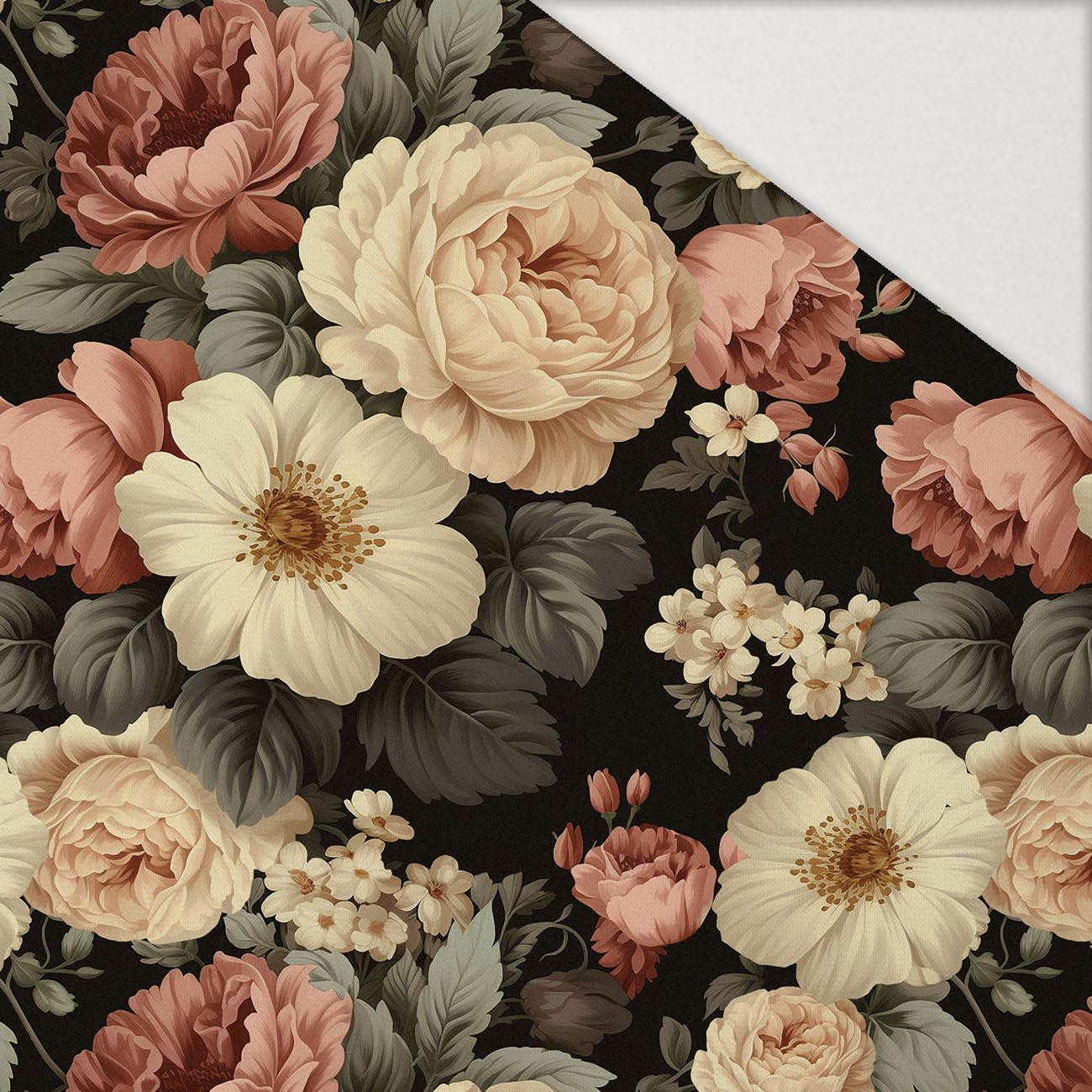 AUTUMN FLOWERS WZ.17 - Hydrophobic brushed knit AUTUMN FLOWERS WZ.17 - Hydrophobic brushed knit