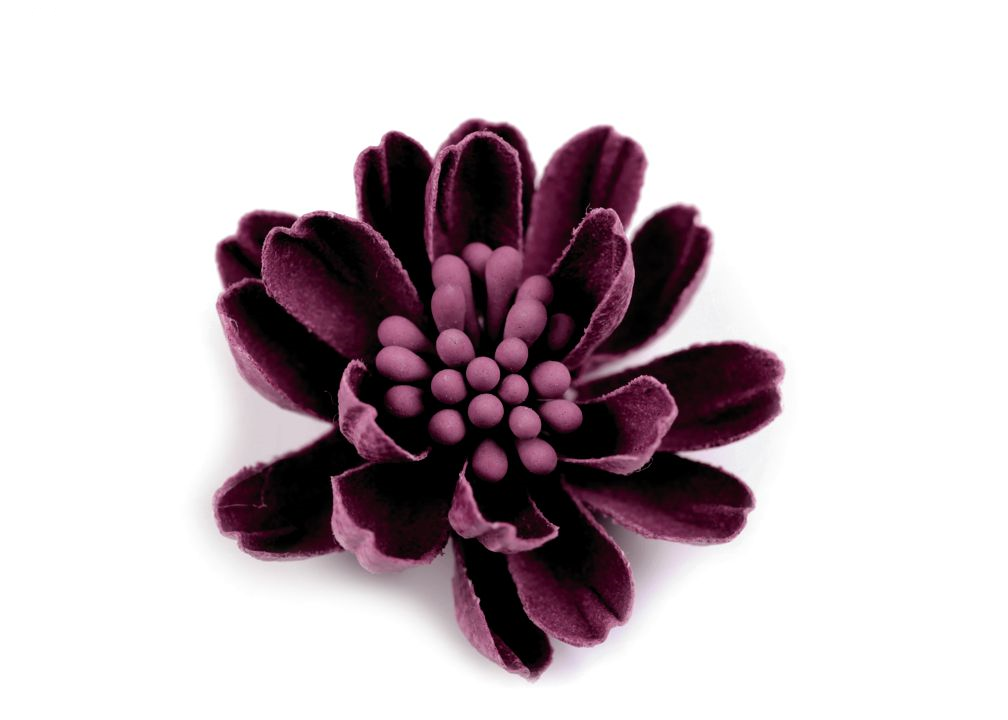 Cotton flower 3D applique - amaranth