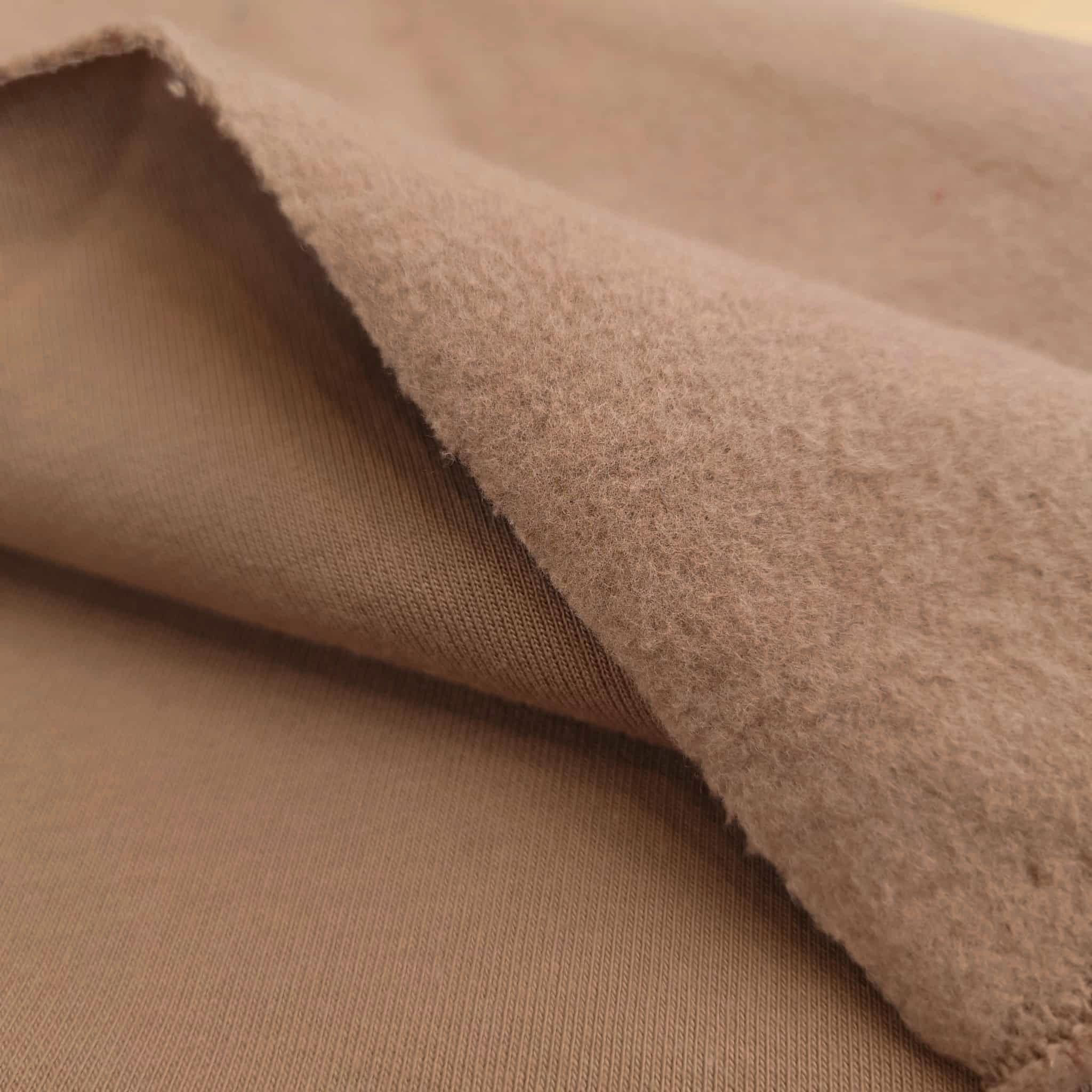 Thick brushed sweatshirt D300 - CAMEL (D-212)