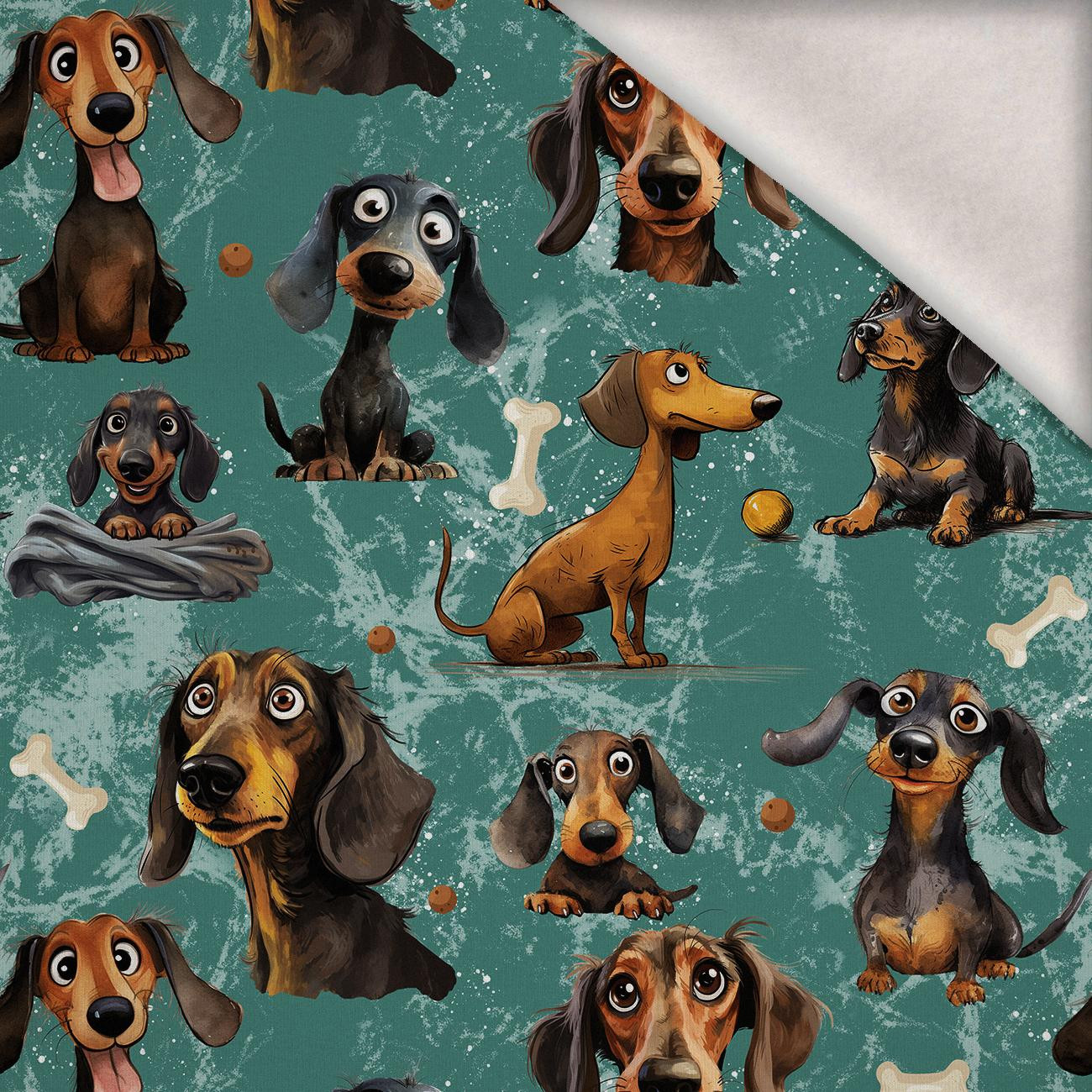 DOGS PAT. 3 - brushed knitwear with elastane ITY