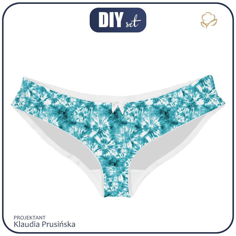 WOMEN'S PANTIES - BATIK pat. 1 / sea blue - Female - Underwear - Designer  Zone - Sets and sewing patterns - Dresówka.pl