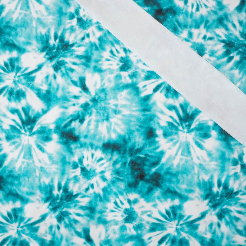 BATIK pat. 1 / sea blue - looped knit fabric