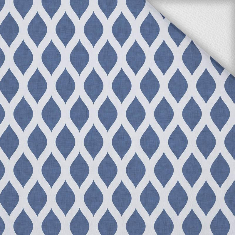 WHITE CHAINS (CLASSIC BLUE) - looped knit fabric