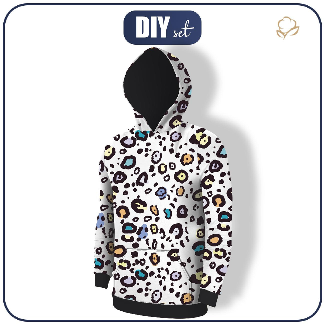 MEN’S HOODIE (COLORADO) - SPOTS / colorful - sewing set