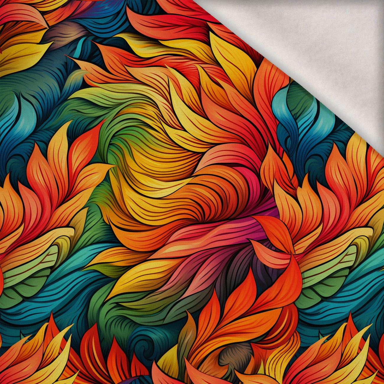 COLORFUL LEAVES pat. 4 - looped knit fabric