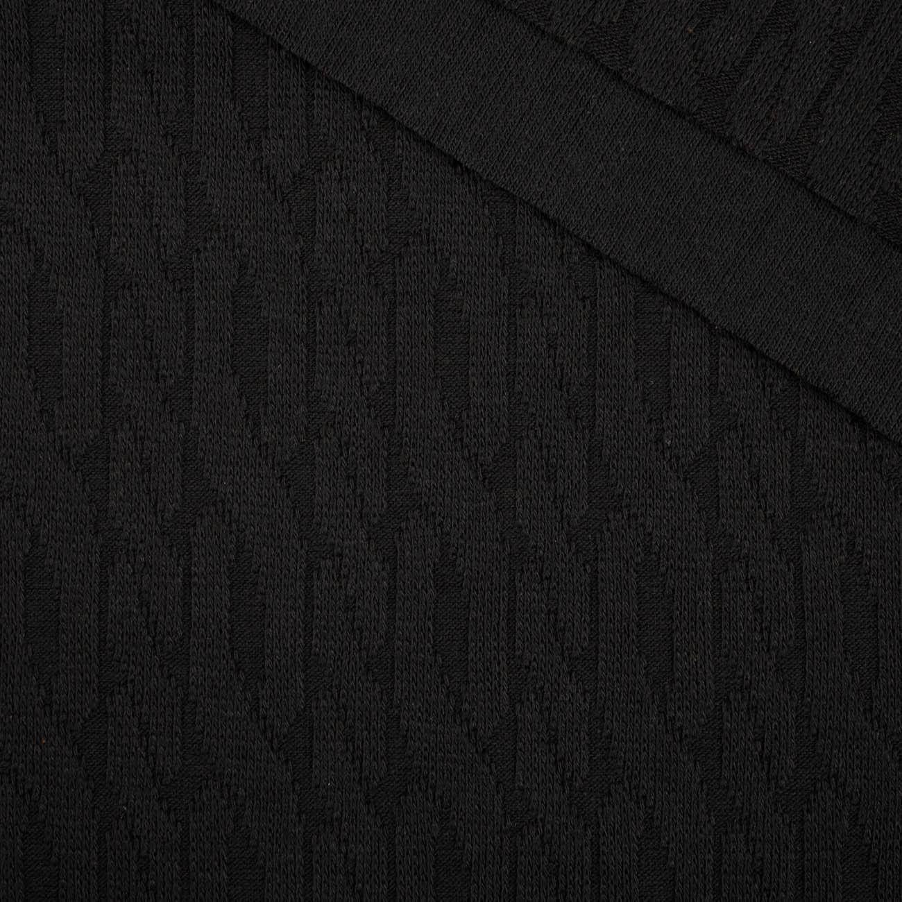Black - Sweater knit fabric 420g - Braid