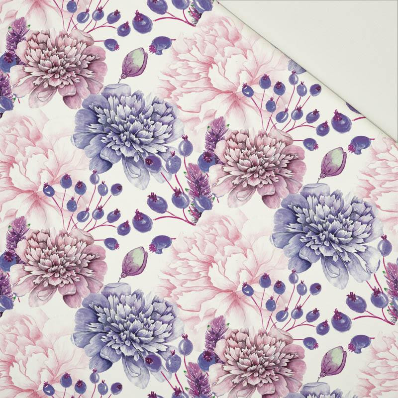 PURPLE PEONIES (IN THE MEADOW) - Cotton drill
