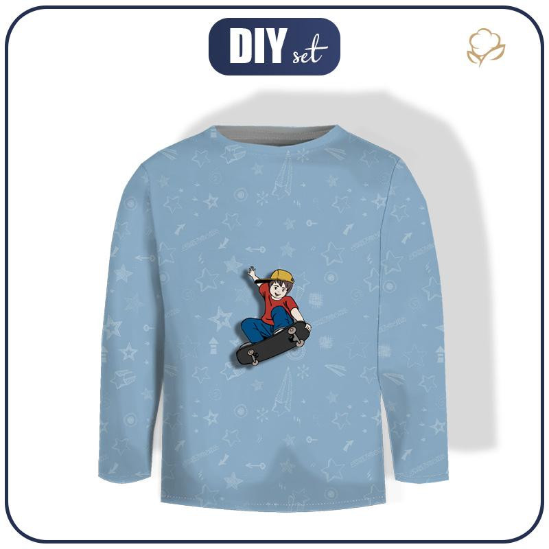 LONGSLEEVE - FELIX (SKATER) / blue - sewing set