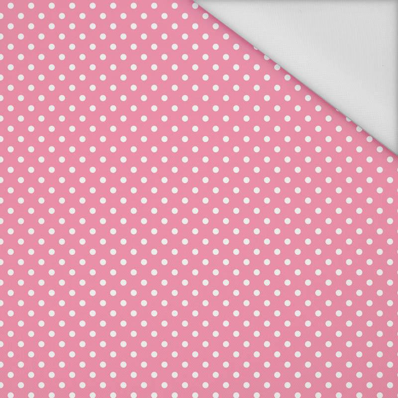 DOTS WHITE / pink - Waterproof woven fabric