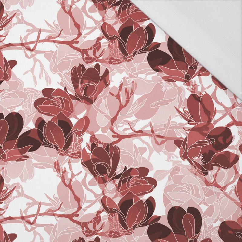 MAGNOLIAS pat. 2 (red) - single jersey with elastane 