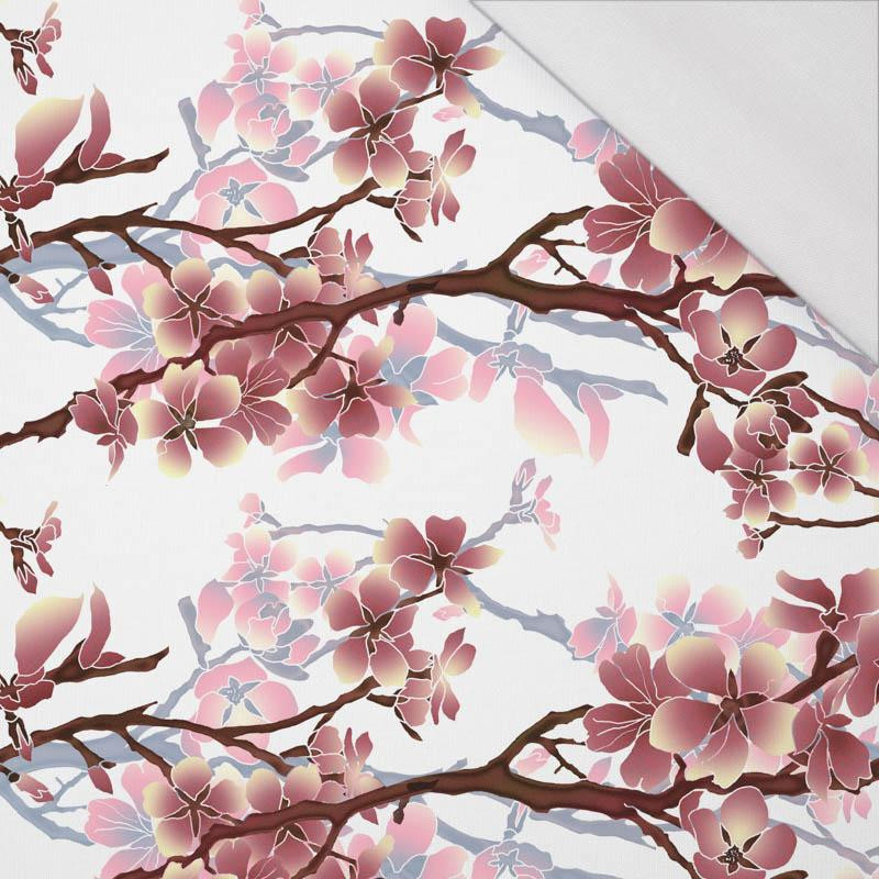 CHERRY BLOSSOM pat. 1 (red) - single jersey with elastane 