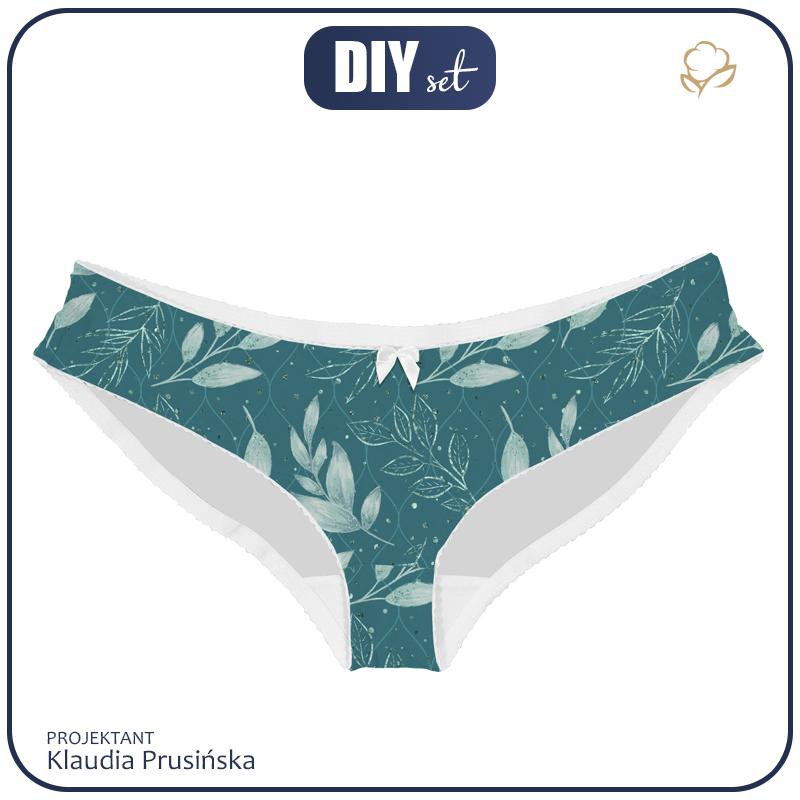 WOMEN'S PANTIES - LEAVES pat. 8 - XXL