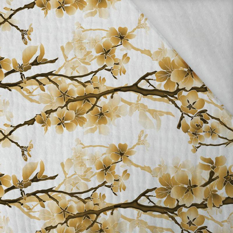 CHERRY BLOSSOM pat. 1 (gold) - Cotton muslin