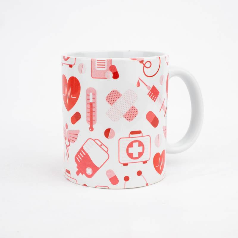 MUG WITH PRINT - MEDICAL RESCUE (HOBBIES AND JOBS) - red
