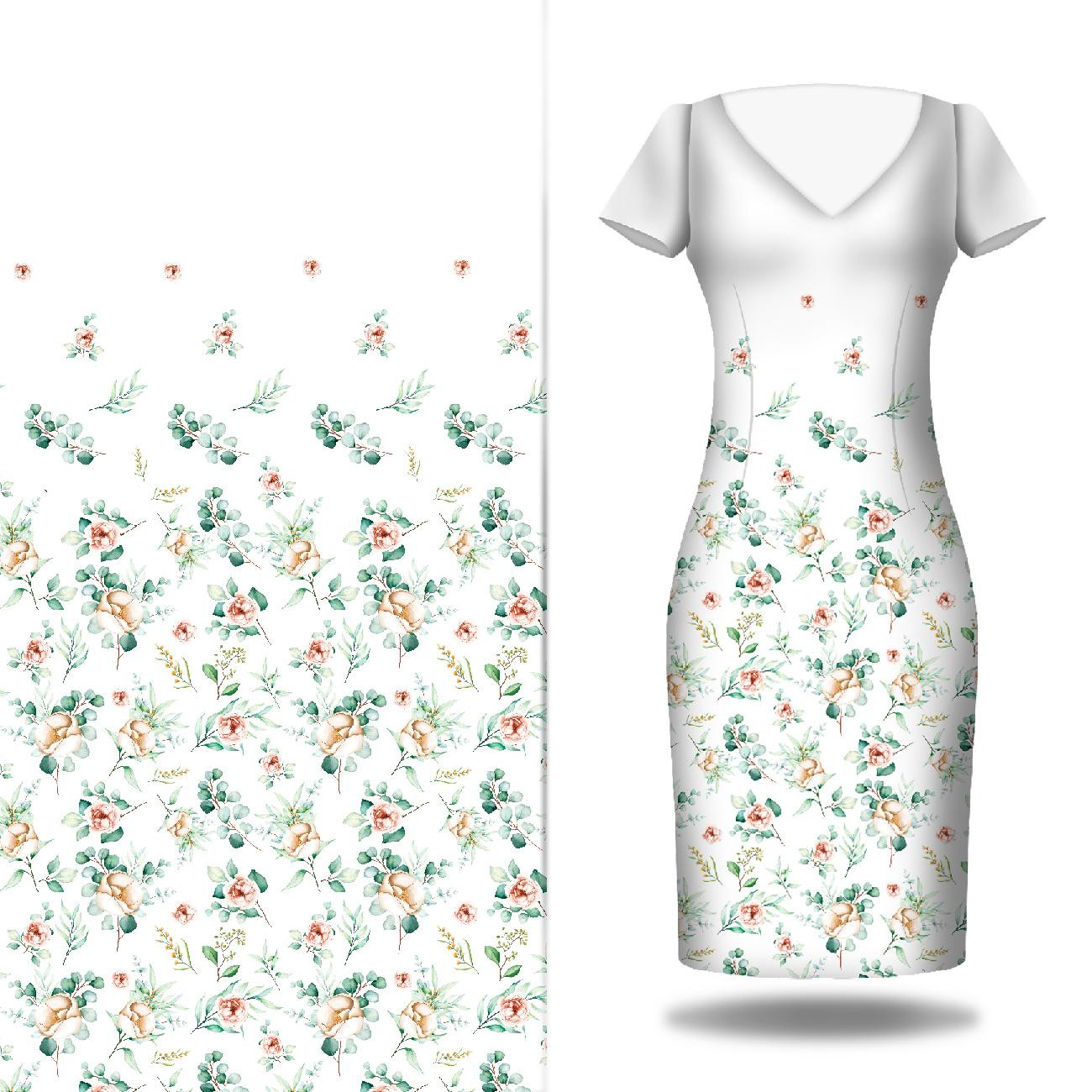 ROSES AND LEAVES PAT. 2 - dress panel 