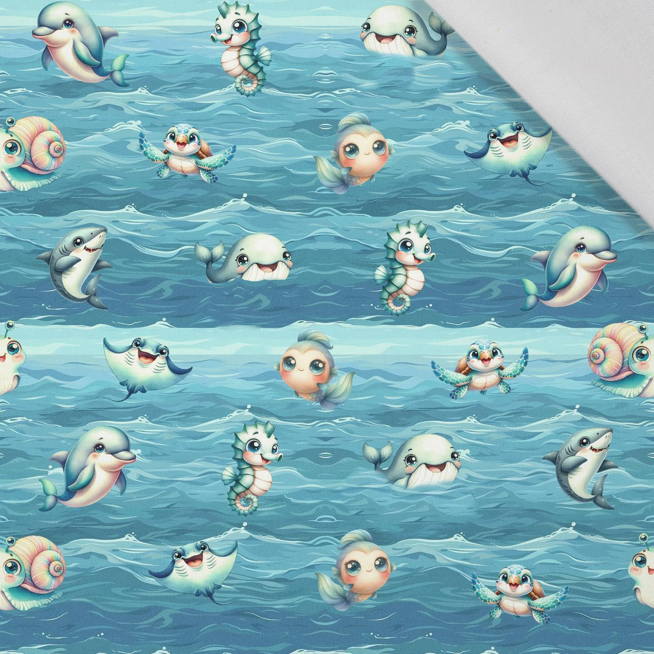 SEA ANIMALS PAT. 1 - Cotton woven fabric