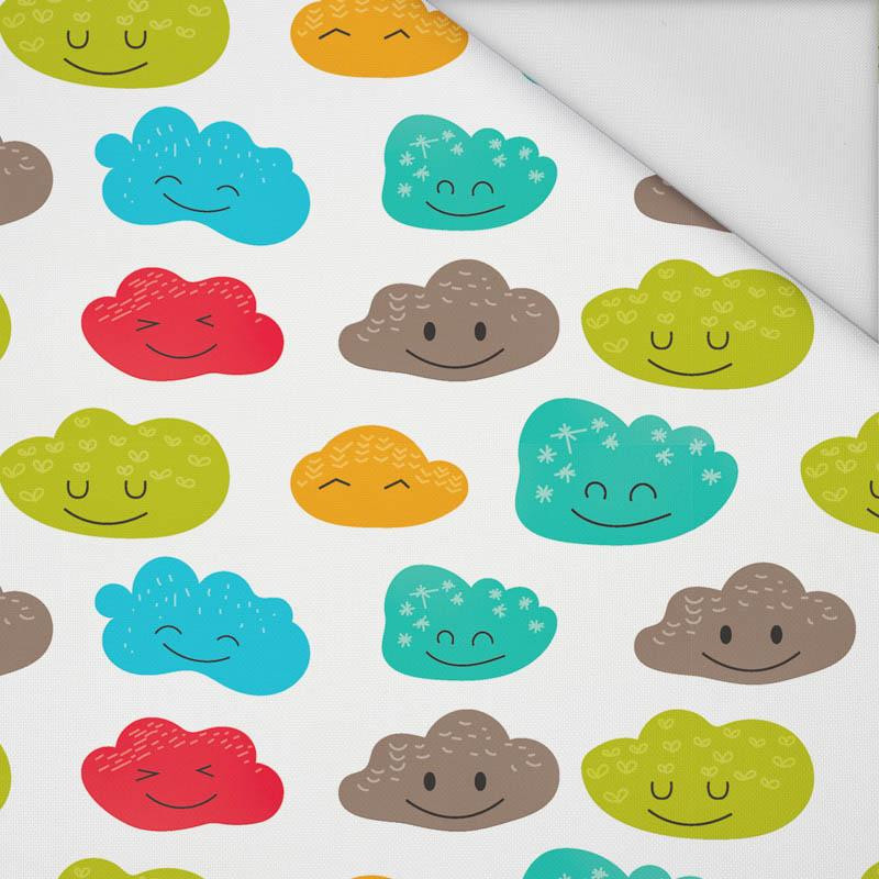 HAPPY CLOUDS (PASTEL SKY) - Waterproof woven fabric