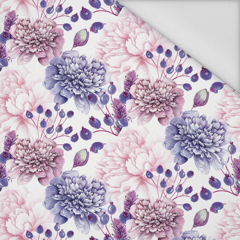 PURPLE PEONIES (IN THE MEADOW) - Waterproof woven fabric