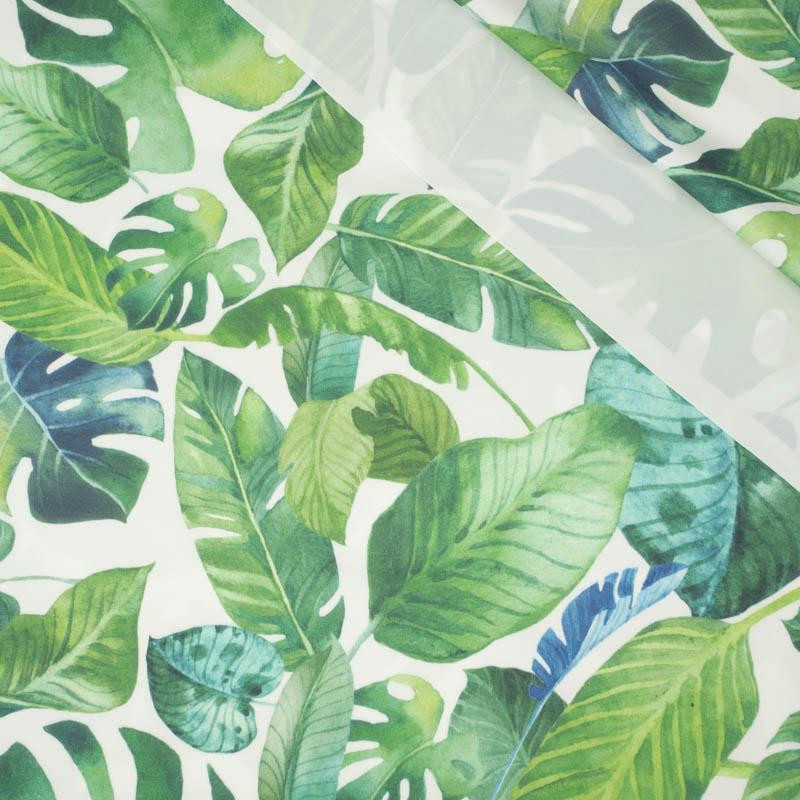 TROPICAL LEAVES pat. 2 / white - swimsuit lycra