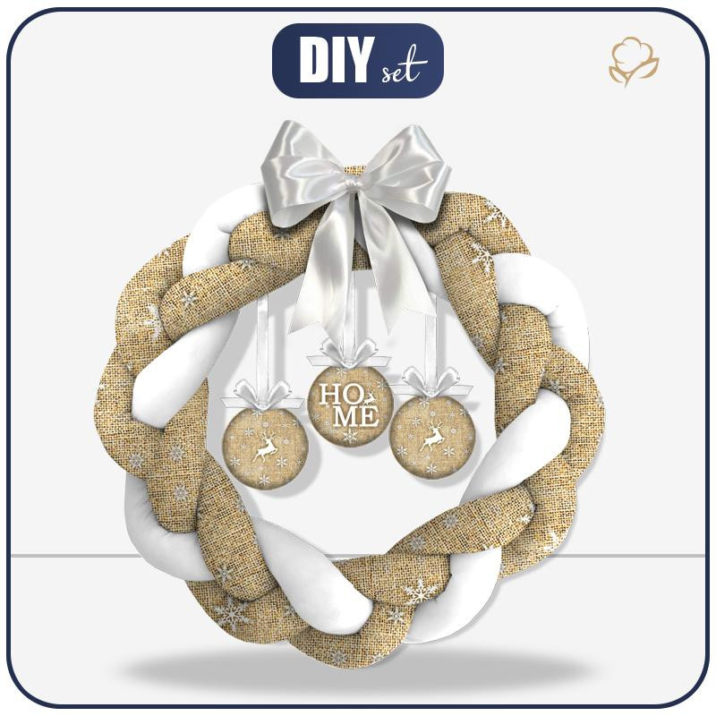 CHRISTMAS WREATH - HOME / jute - sewing set