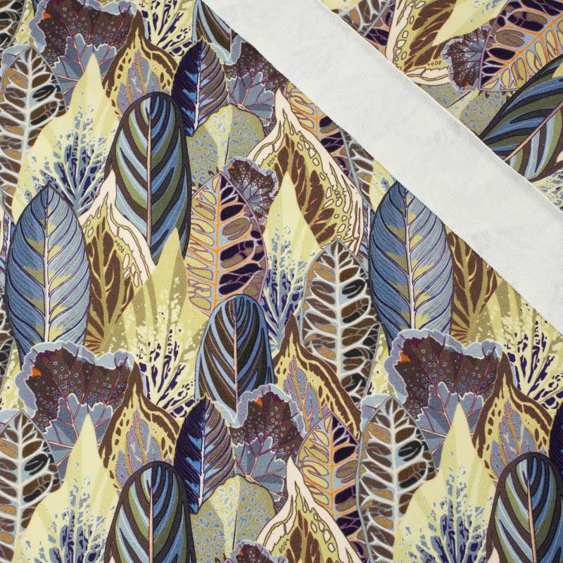 GREEN JUNGLE pat. 2 (VINTAGE) - looped knit fabric