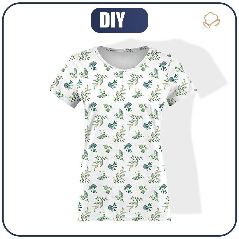 WOMEN’S T-SHIRT M - GREEN HERBARIUM - single jersey 