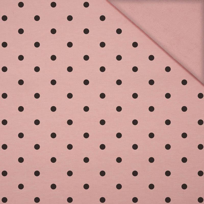 BLACK DOTS  / B-05 rose quartz - looped knitwear 