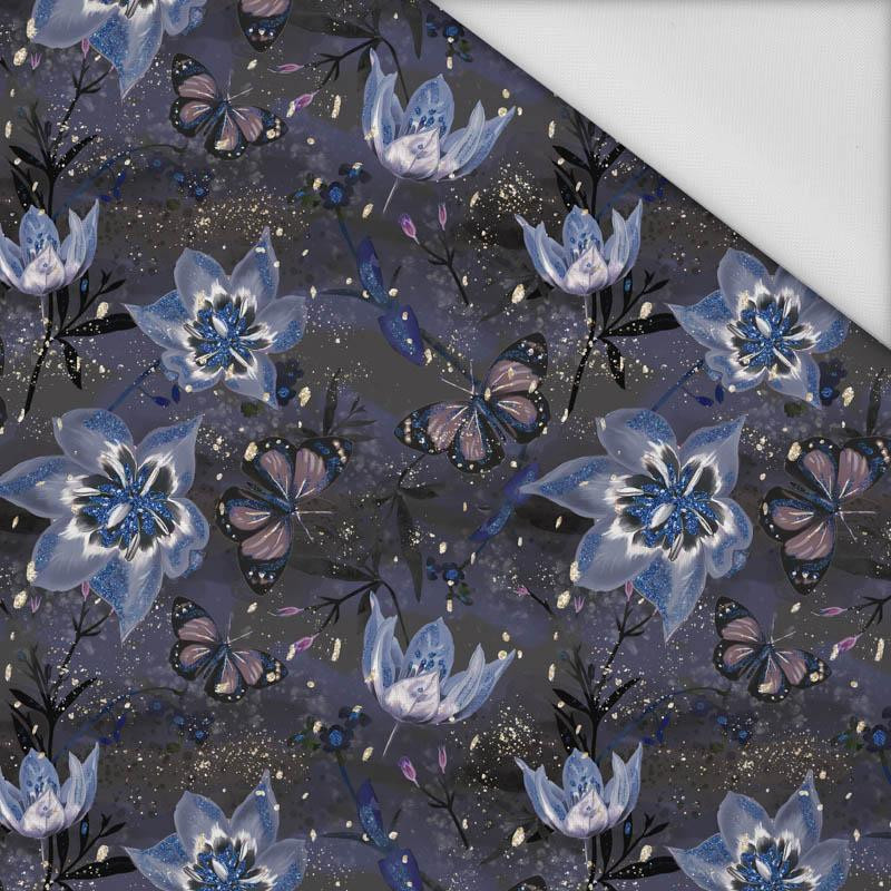 MOON LILIES (ENCHANTED NIGHT) - Waterproof woven fabric