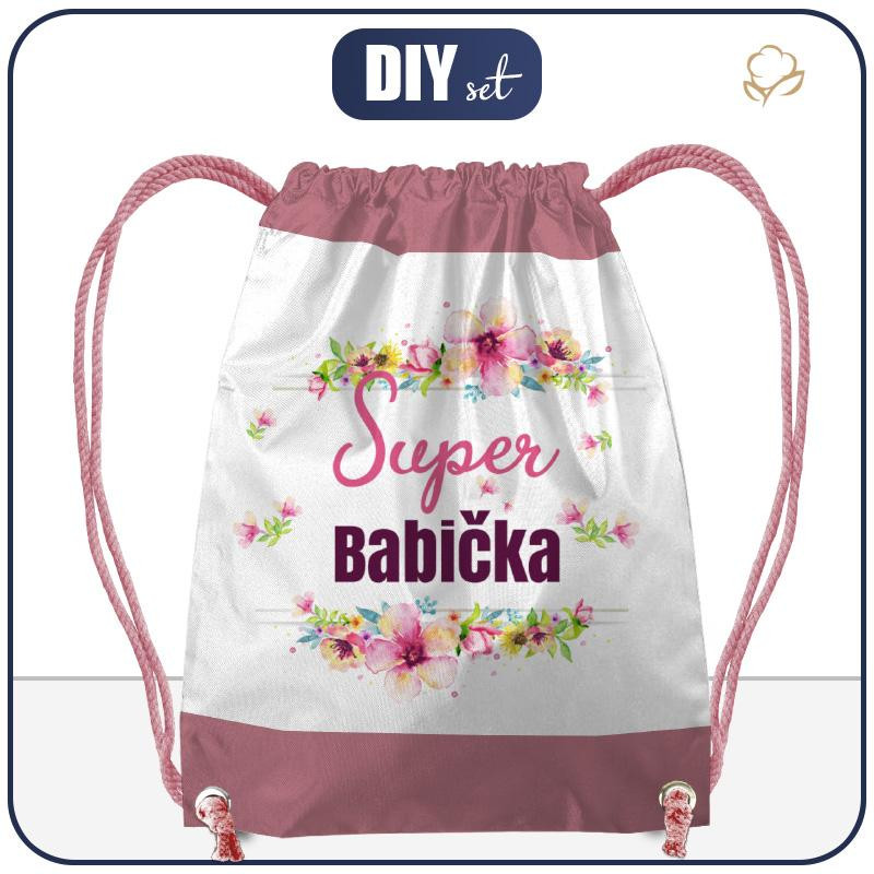 GYM BAG - SUPER BABIČKA / pink
