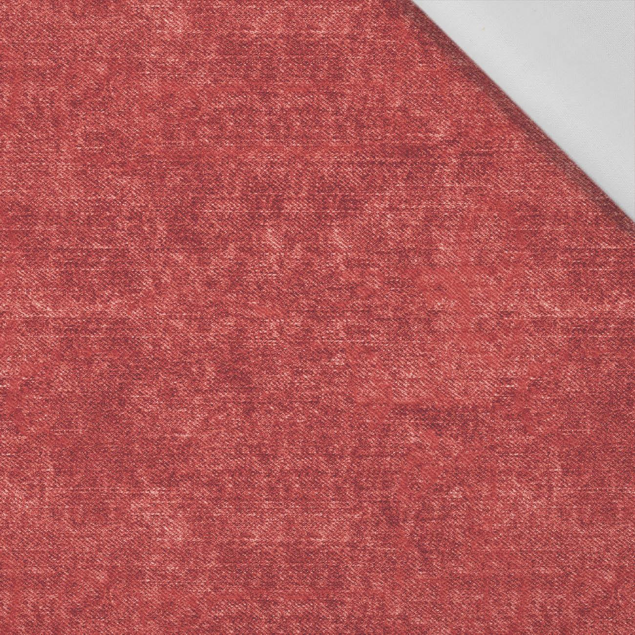 ACID WASH / RED - Cotton woven fabric