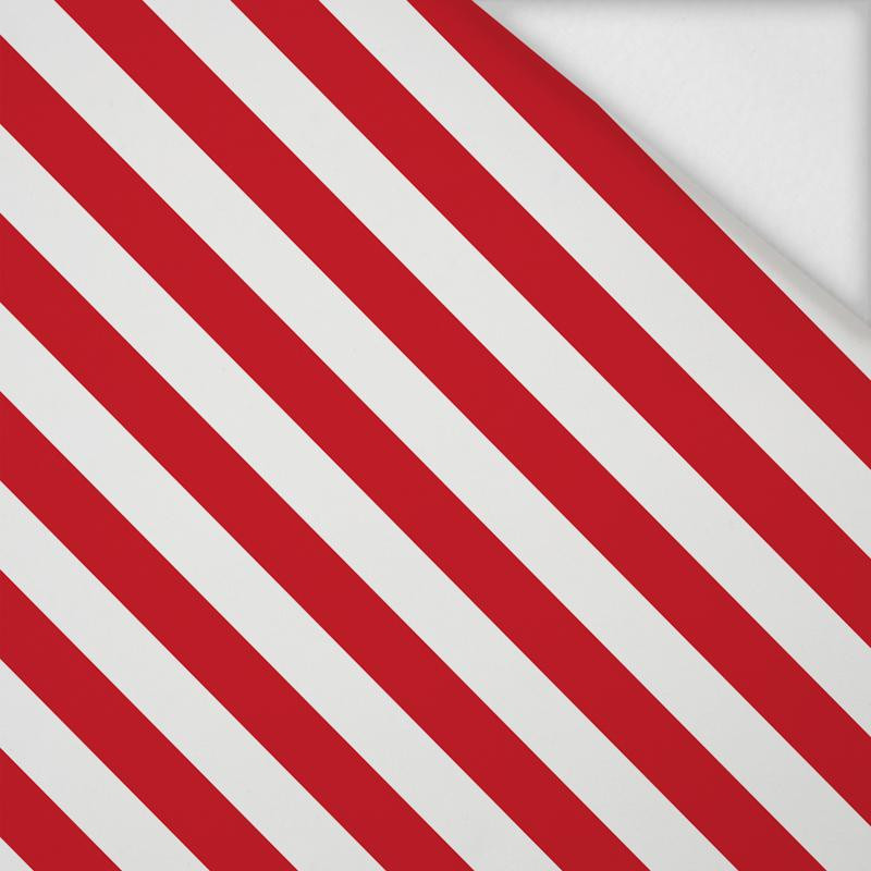 DIAGONAL STRIPES / red - softshell