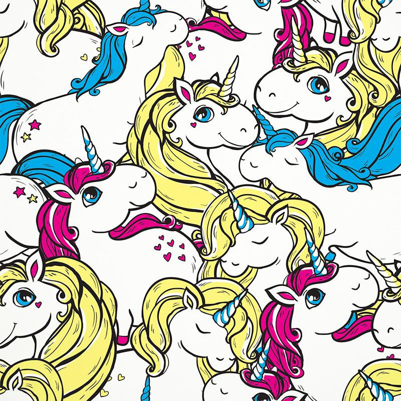 FAIRYTALE UNICORNS / white - single jersey TE210