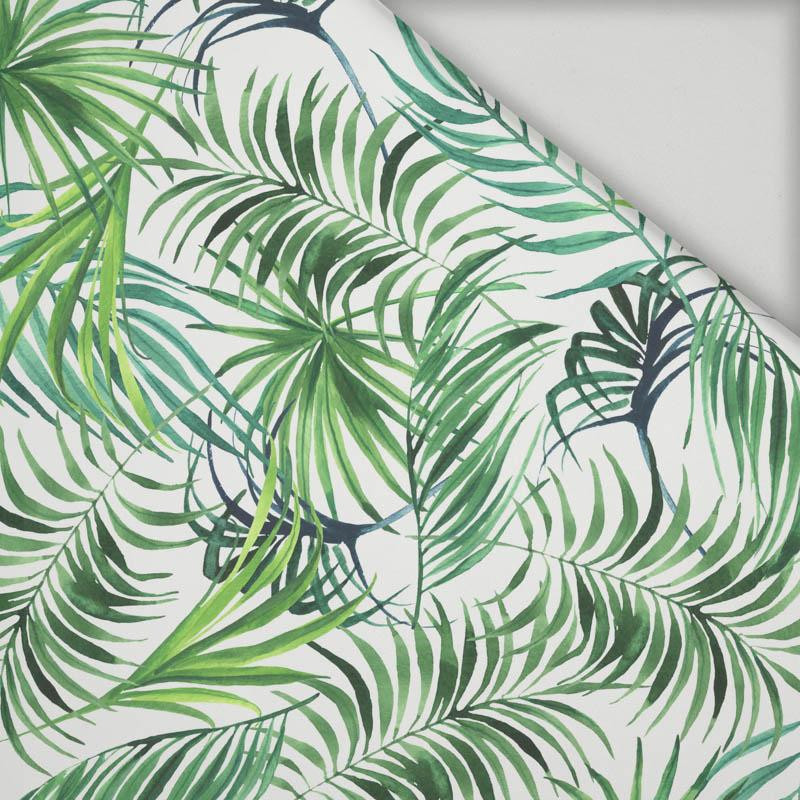 PALM LEAVES pat. 4 / white - quick-drying woven fabric