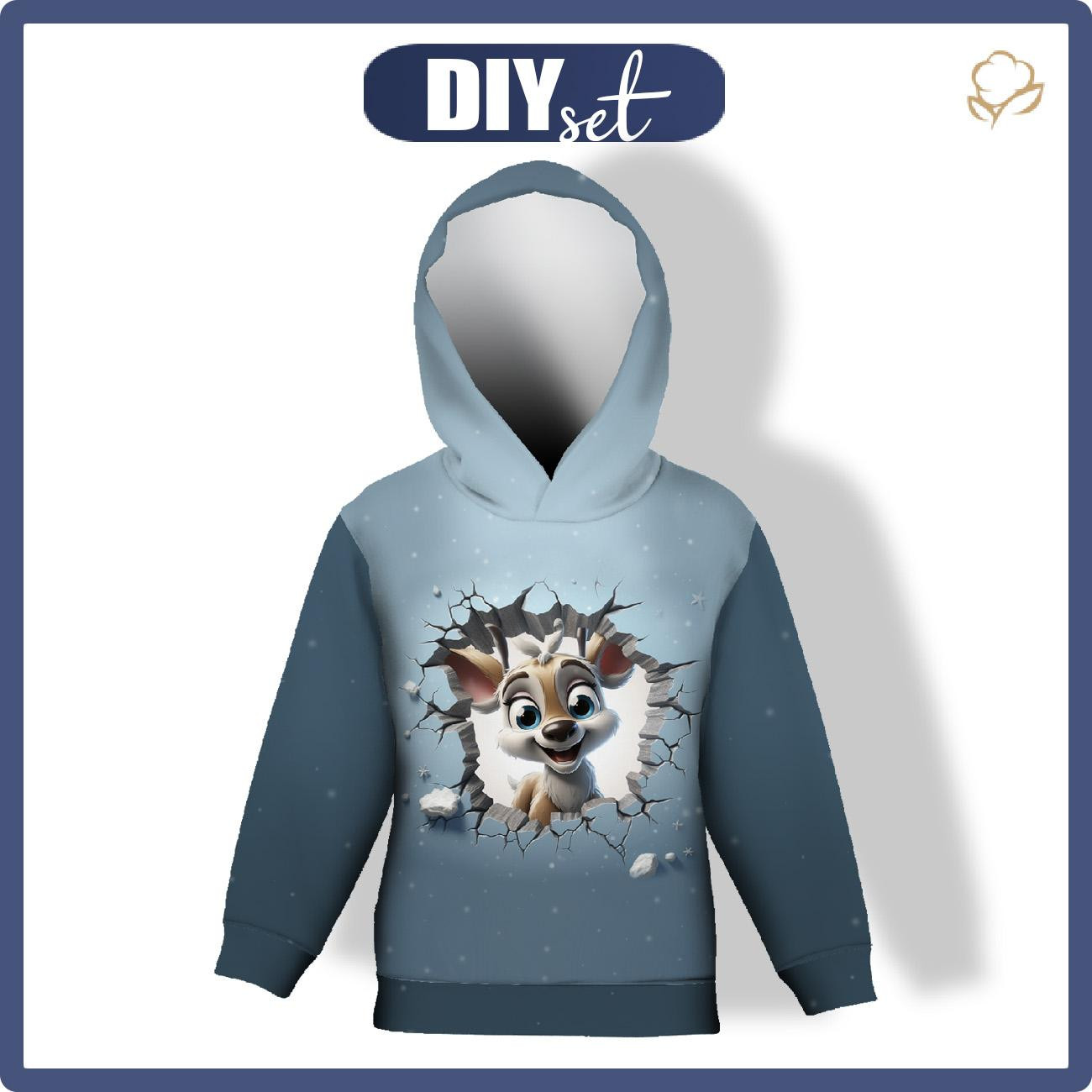 KID'S HOODIE (ALEX) - HAPPY DEER - sewing set