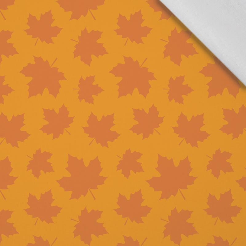 HALLOWEEN MAPLE LEAVES / pumpkin - Cotton woven fabric