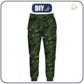 MEN'S JOGGERS  "GREG" XXL - GEOMETRIC CAMOUFLAGE pat. 2 - sewing set 