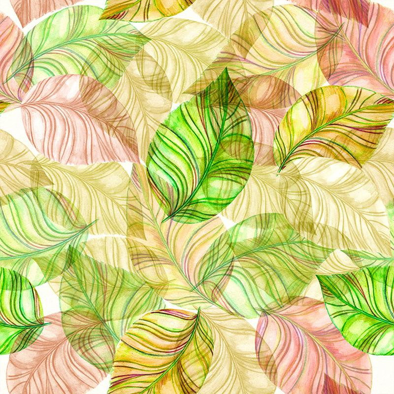 LINDEN LEAVES - Cotton woven fabric