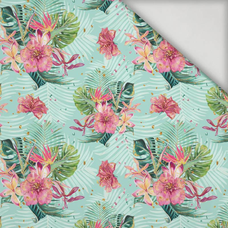 TROPICAL BOUQUET / mint - swimsuit lycra