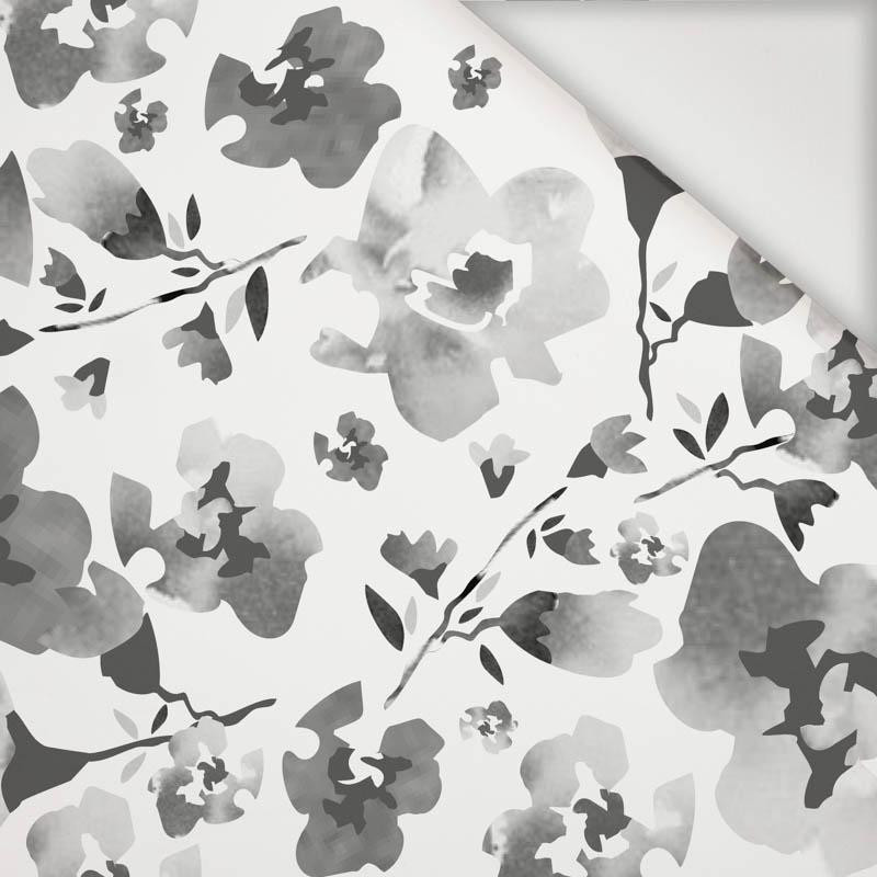 WATER-COLOR FLOWERS pat. 1 (grey) - Nylon fabric PUMI