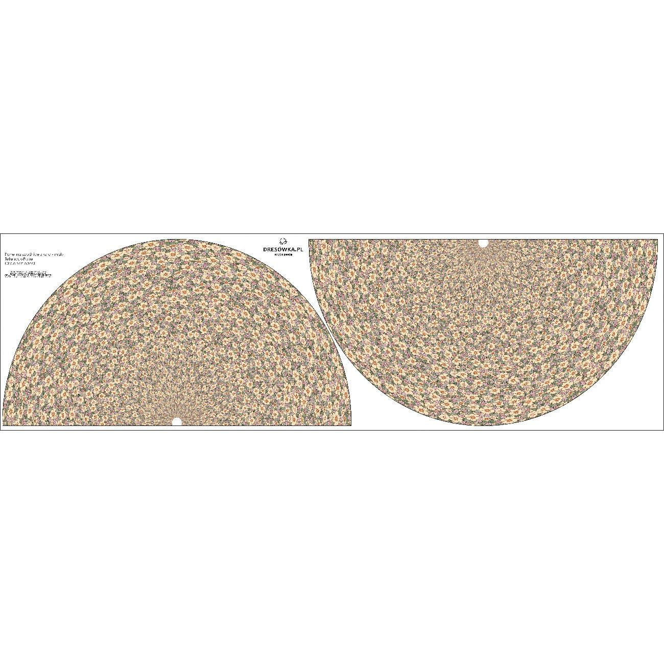 PASTEL FLOWERS PAT 2 - circle skirt panel