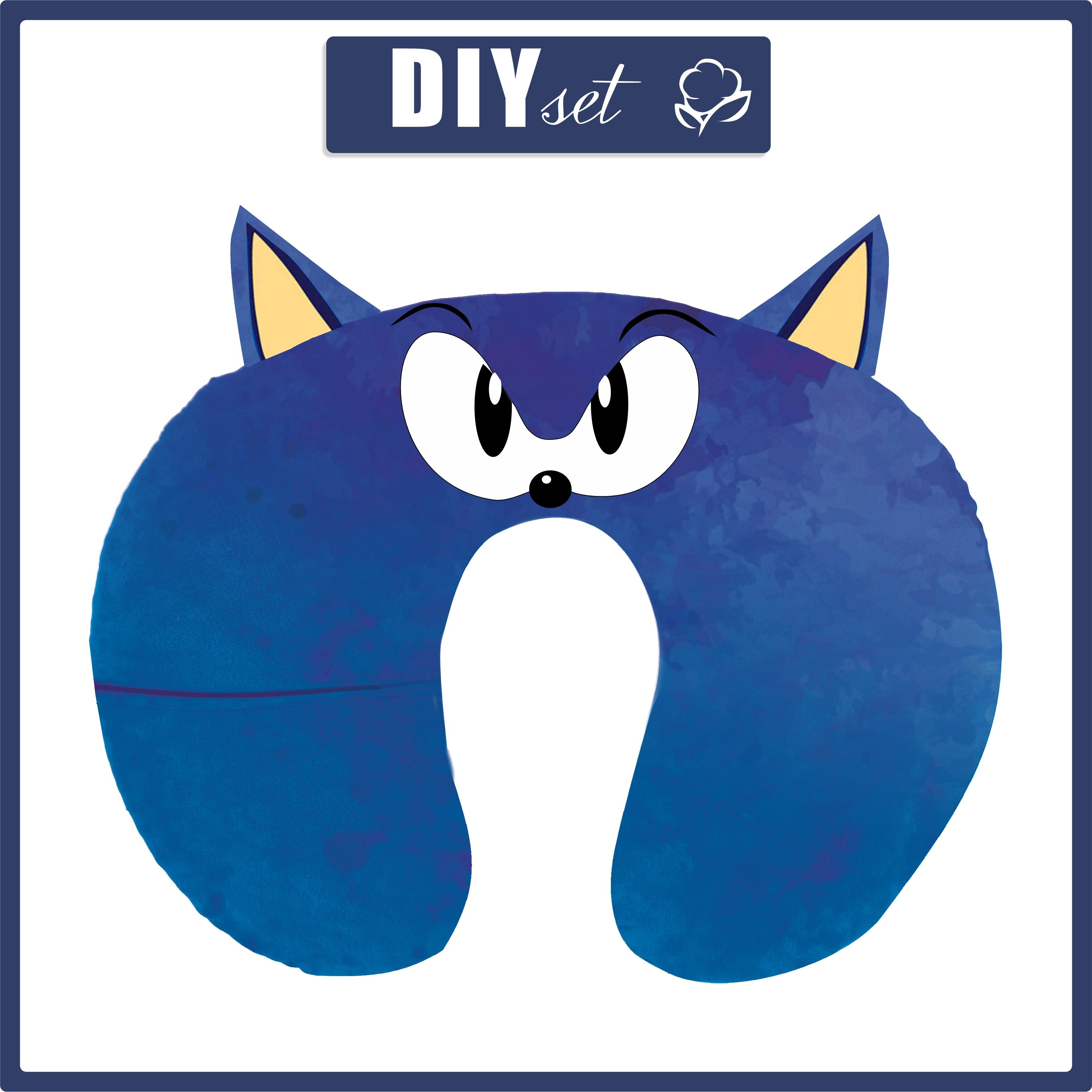 NECK PILLOW - BLUE HEDGEHOG - sewing set